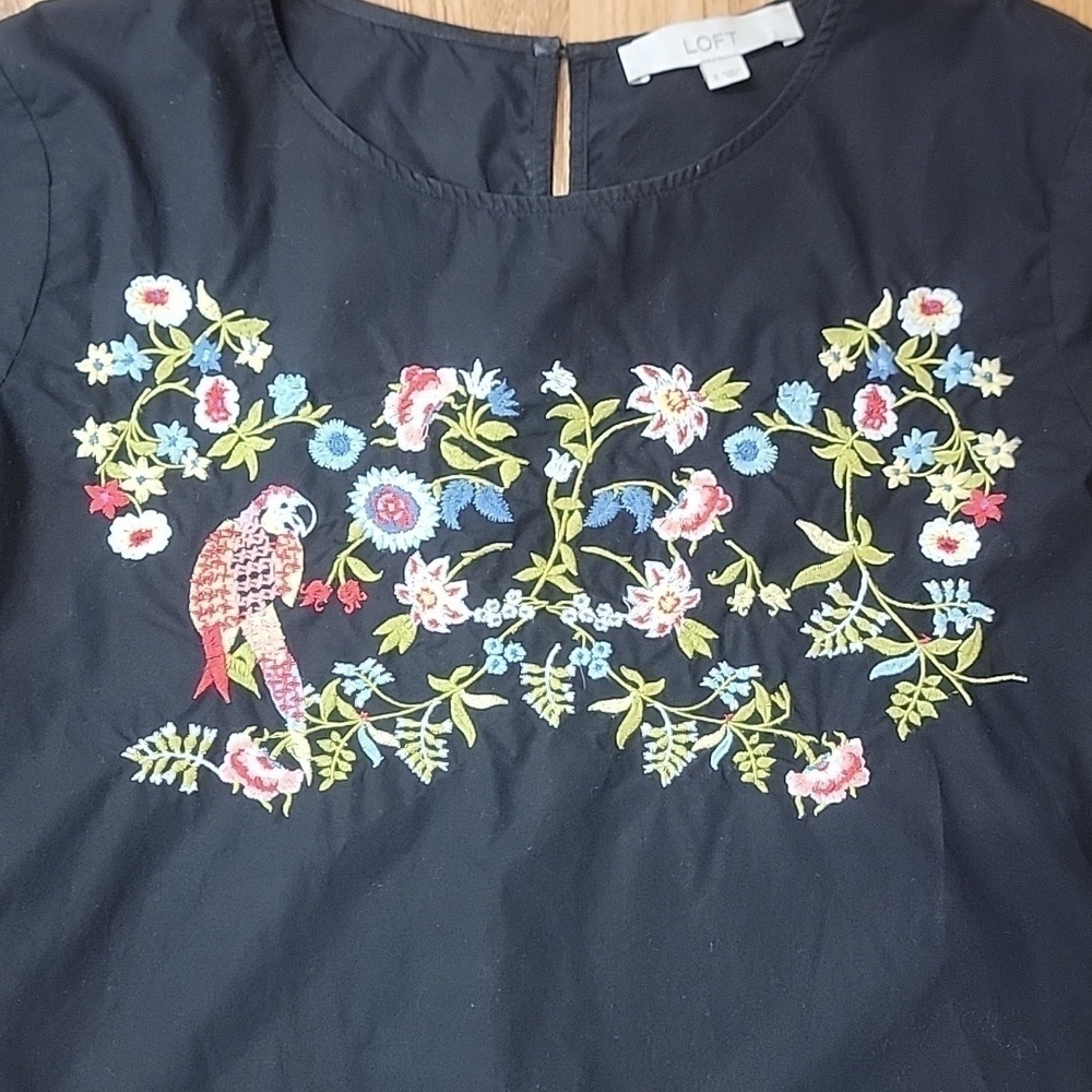 LOFT Bird Embroidered Top - Picture 4 of 4
